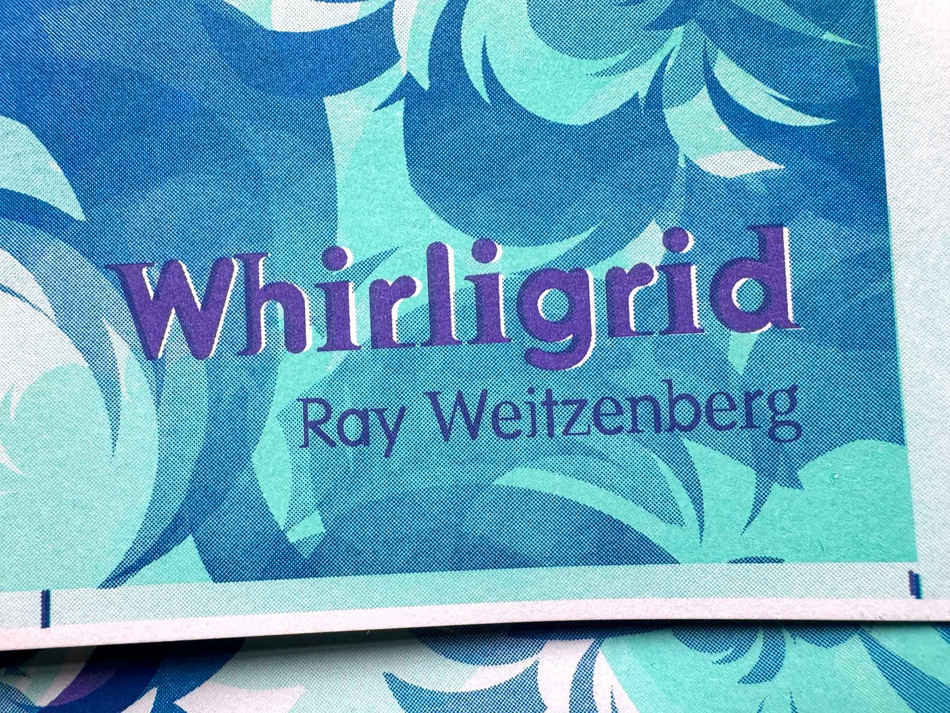 Tight shot of the front cover and title. Shows the layers out of alignment