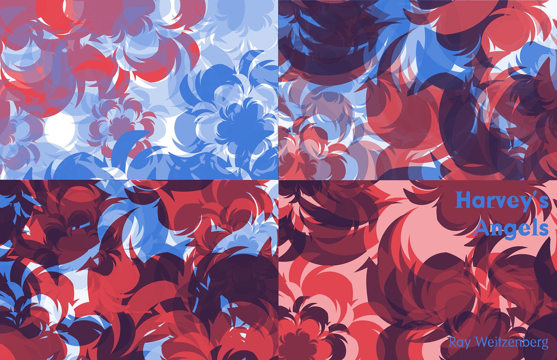 Much earlier iteration of the design. Here I'm using a lot of reds and blues